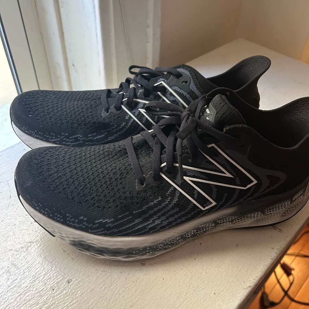 New Balance fresh foam 1080 Black and White Athletic Shoes